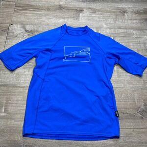 NRS Rash Guard Mens XXL Blue Short Sleeve 50 UPF Sun Shirt Surfing Paddling